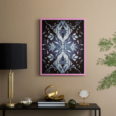 «Vintage Abstract Print CLXII», reproduction encadrée - bois massif