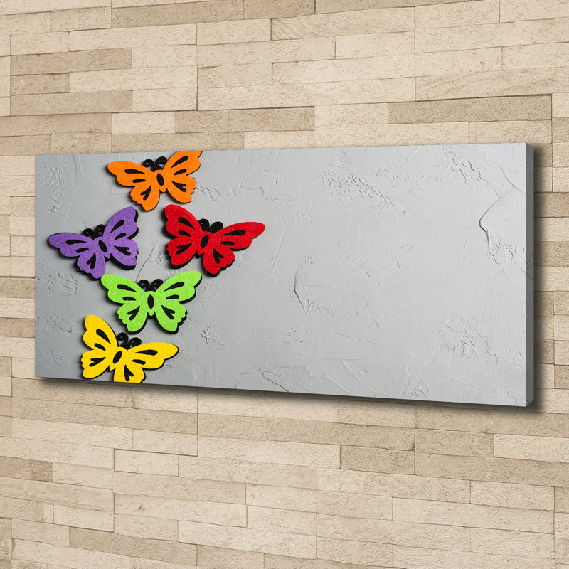 Colorful Butterflies - No Frame Print on Canvas