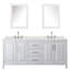 Ensemble de meuble-lavabo double 80 po avec dessus en quartz et miroir Daria-100481666-100481662-100502013