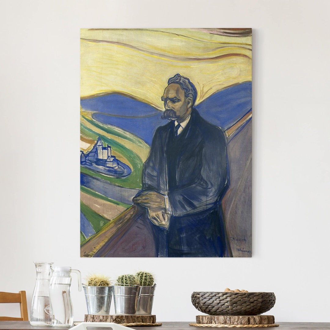 Leinwandbild Porträt von Friedrich Nietzsche von Edvard Munch