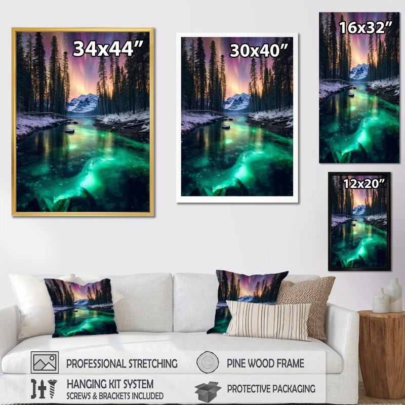 «Alaskan Wilderness II», reproduction sur toile, H 40 po x l 30 po x P 1,5 po, Toile tendue