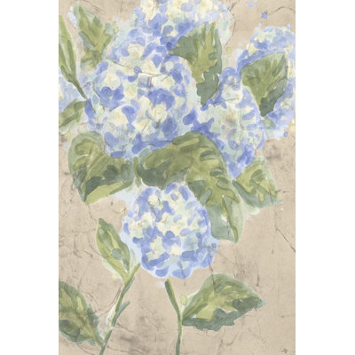 Tarneshia Vintage Hydrangea Fresco II by June Erica Vess - Wrapped Canvas Print