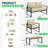 4-Piece Metal Patio Furniture Sofa Set – Outdoor Conversation Seating Group With Removable Cushions-2047160894