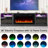 Kenndy 80" TV Stand with Electric Fireplace for TVs up to 90'', LED Lights, Storage Cabinets & Shelves-27615196