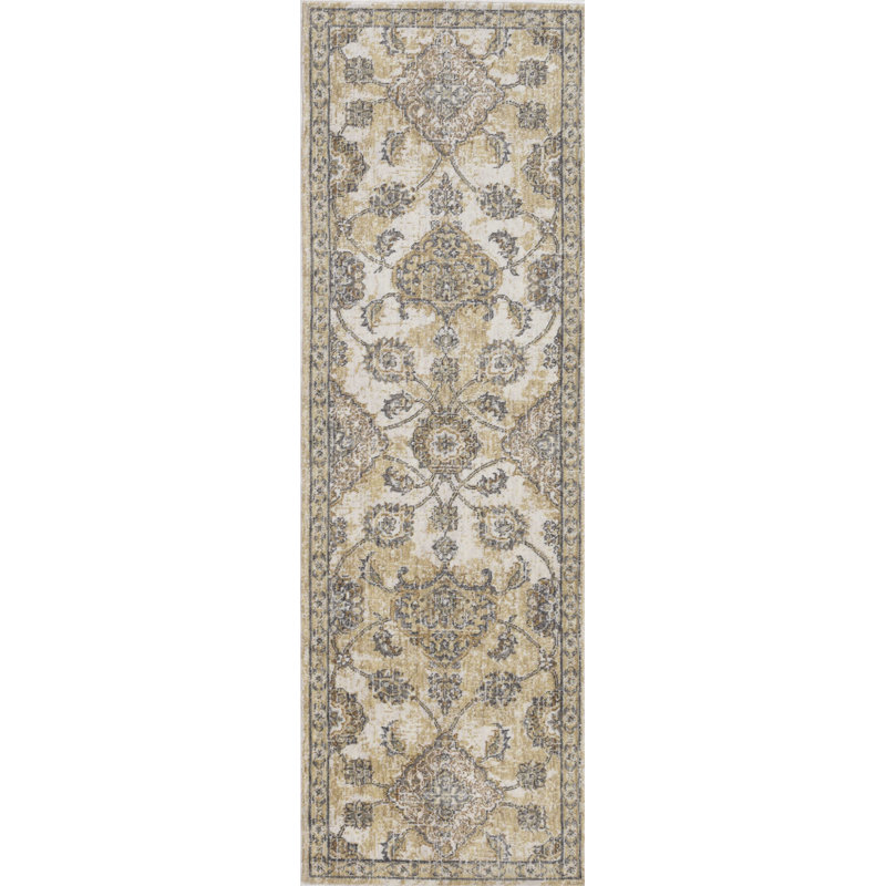 Tapis ivoire en laine Bodily, Runner 2' x 7'