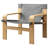 Dark Grey Mid - Century Oak Accent Chair, Wide , Detachable Cover, Linen Fabric, Solid Wood Frame, Good For Movie Watching And Washable, Design, Frame Living Room Party-148922156