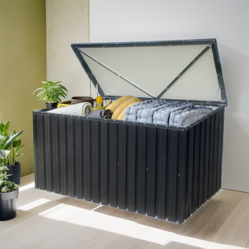 Bac de rangement en métal Watque Kita, H 28,54 po x l 67,87 po x P 30,78 po