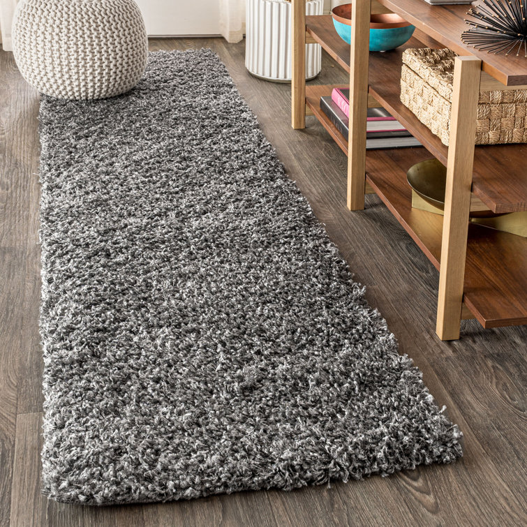 Felicdad Shag Plush Charcoal Rug