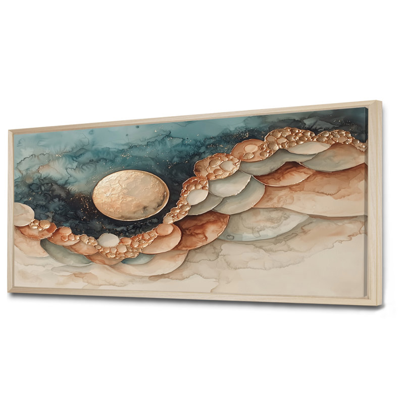 Maday - Fantasy Wall Art, H 28 po x l 60 po, Cadre flottant, Crème, crème