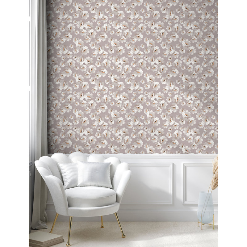 Rouleau d'ammara, Mauve bleu pâle, blanc cassé, L 100 po x l 13 po