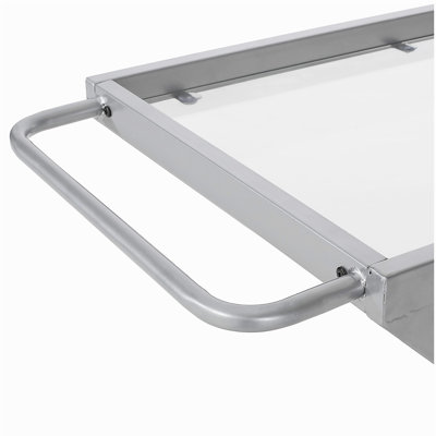 Modern Z-shaped bar cart, equipped with tempered glass shelves
