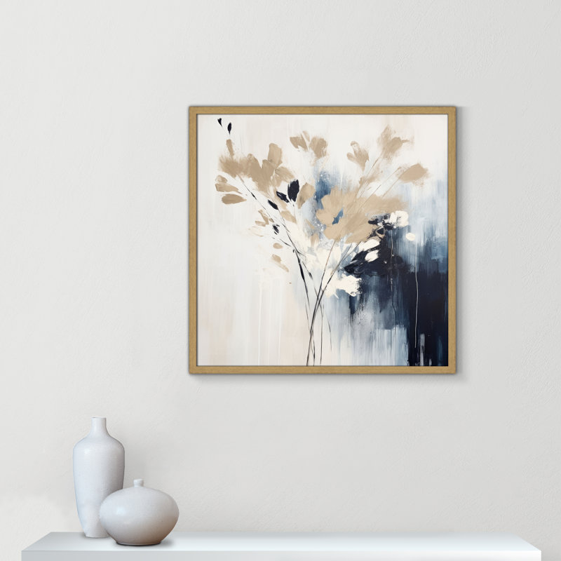 «Bliue Earthly Neutralité II» par Irena Orlov, L 27,5 po x H 27,5 po, Impression encadrée, Natural Woodgrain