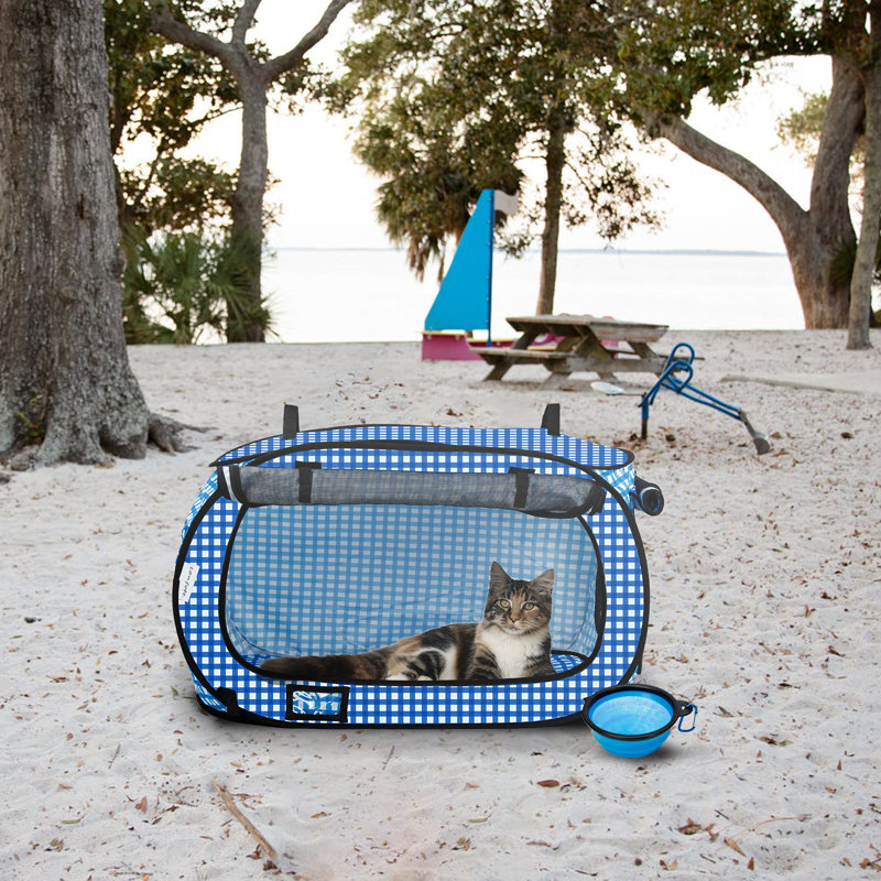 Sac portable pour chat Shipham, bleu, H 21 po x l 21 po x L 33 po