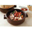 9.25" Ceramic/Terra Cotta/Wood Food Steamer-22330230-22330234