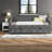 Space-saving Twin Daybed With Storage, Soft Upholstered Grey Modern Design