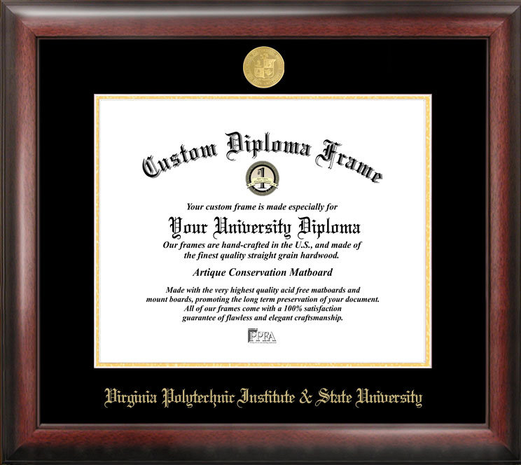 NCAA Virginia Tech Diploma Frame
