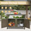 Christophor Metal Kitchen Island-321102792