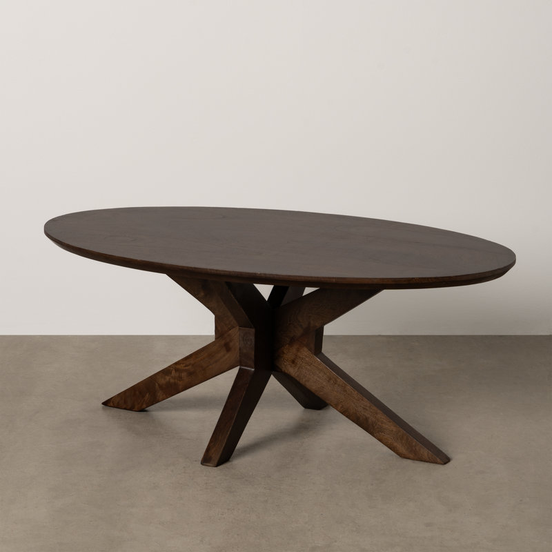 Solid Wood Cross Legs Coffee Table