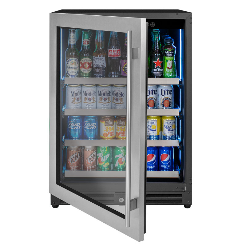 Stainless Steel Left Hinge Beverage Center