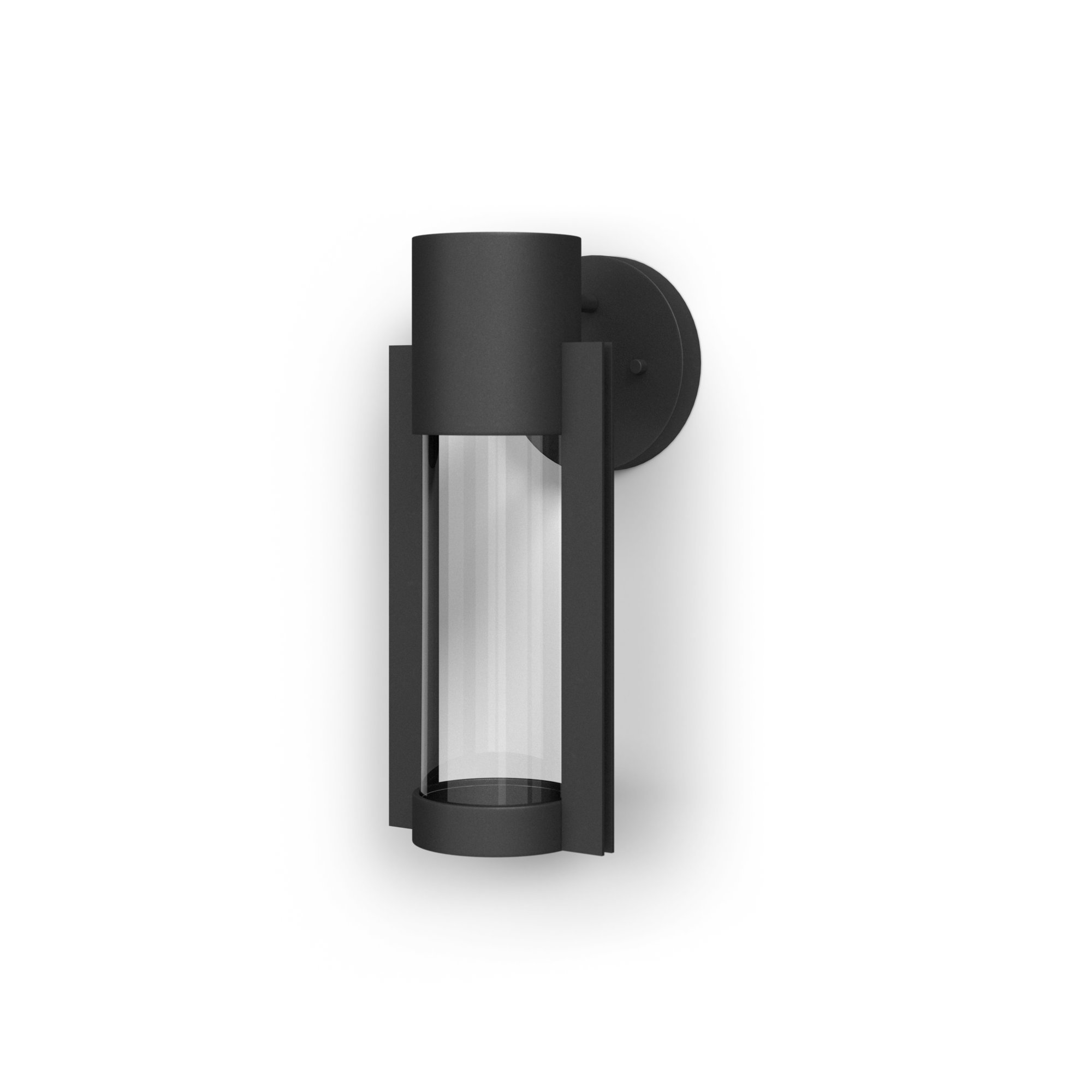 Eddy Aluminum 12'' H LED Outdoor Wall Light, Black