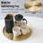 Gold Serving Tray, Decorative Platters And Trays For Perfume Jewelry Comestics Food Coffee Tea Candle, Bath Vanity Counter Bathroom Table (Light Gold, 14 Inch)