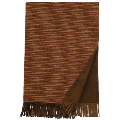 Wooded River Milady - Throw - 55x72, Warm Tone Woven Blanket for Sofa and Guest Bedroom