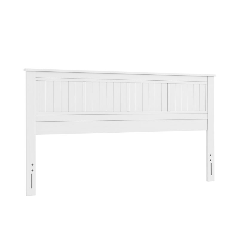 Blanc, très grand lit, tête de lit à panneau, style vertical, peuplier, fabrication en bois massif, installation sans effort, esthétique de fenêtre blanche, peuplier et contreplaqué, noyau, cadre, approuvé