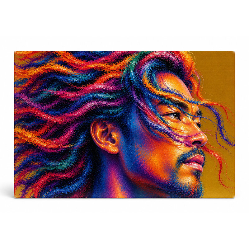 «Regardant vers l'avant en couleur», art mural sur toile, 20" W x 16" H, His Resolve