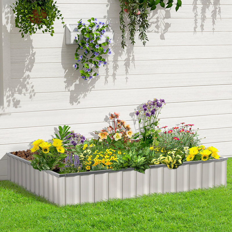 Metal Planter Box, Gray