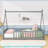 Twin Bed With Guardrails And Slats-670245711