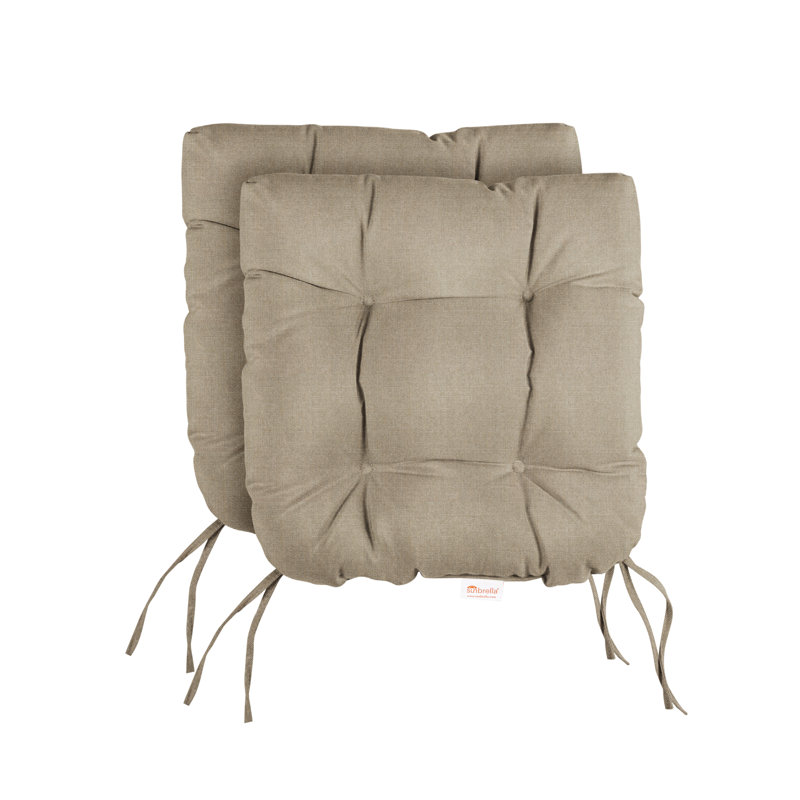 Coussin de siège 2 pièces Sumbrella, Toile Sunbrella® taupe, L 19 po x P 19 po