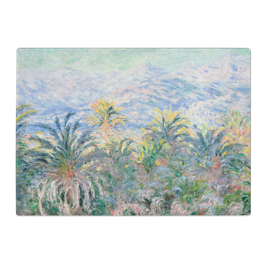 Palm Trees at Bordighera by Claude Monet Chopping Board