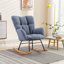 Fauteuil à bascule rembourré et rembourré Modern-1654370314