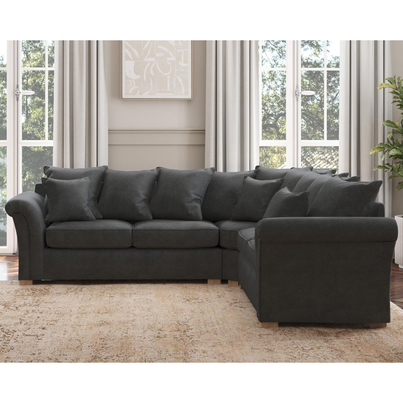 Castleacre Corner with two seats both sides, Scatter Back, Steel Polyester