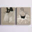 «Black and White on Tan Ballet Dessin Study» par Jennifer Paxton Parker - reproduction d'art graphique sur toile-32017345-32017344