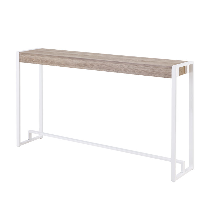 Hermosillo 54'' Console Table, White, Mocha Gray