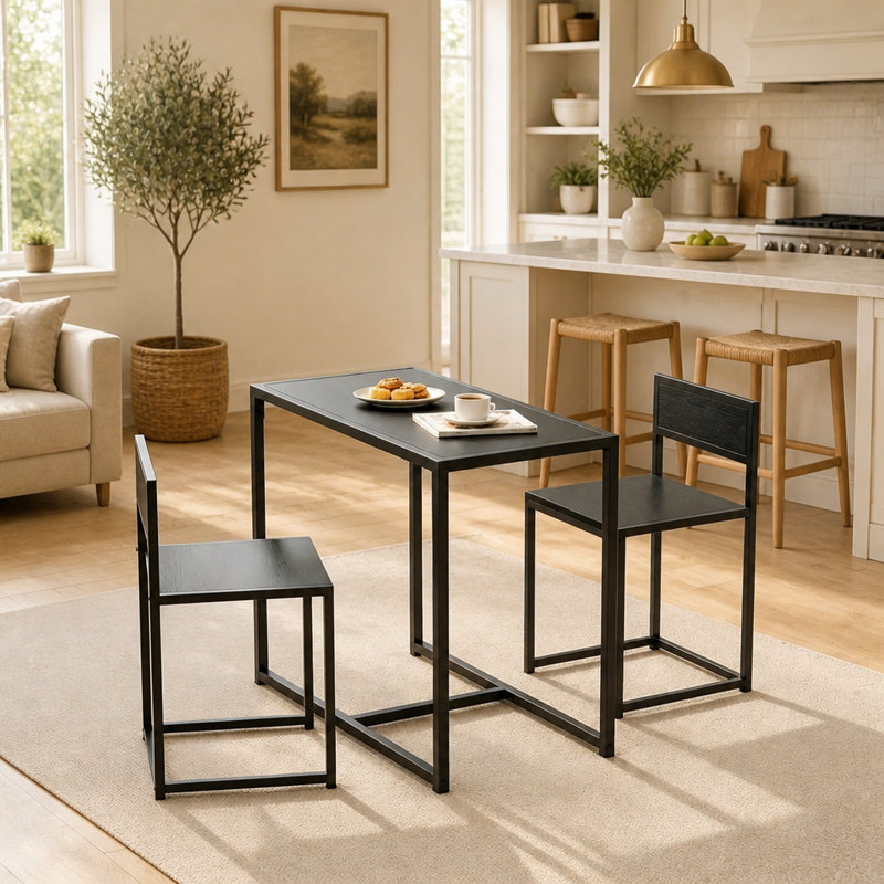 Steel Top Dining Set