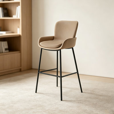Camel Solid back side Chair(Set of 2)
