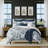 Provence Navy/White Standard Cotton Duvet Cover Set-60308542