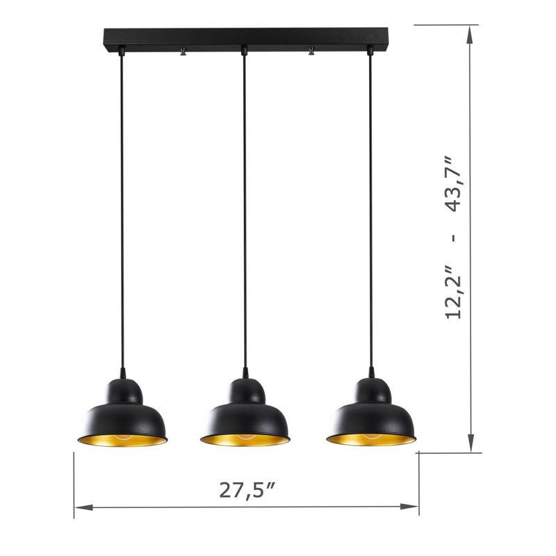 Luminaire suspendu pour îlot de cuisine à hauteur réglable