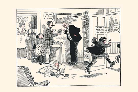 « comp’ny after the dîner » par clare briggs, reproduction d’art