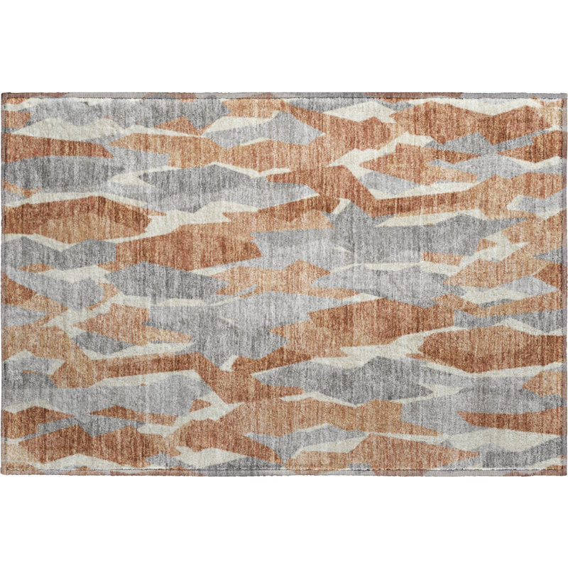 Tapis lavable à la machine de qualité supérieure Mayfield AMF2329, Paprika, 2 pi 6 po x 3 pi 10 po
