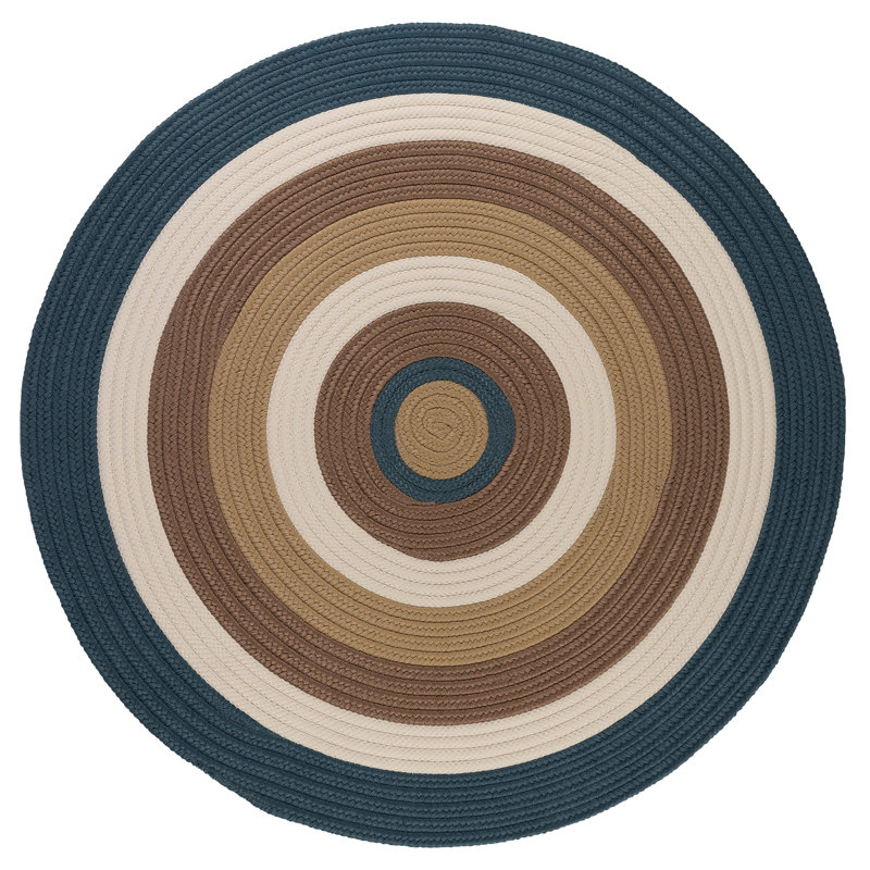 Tapis décoratif bleu tressé Talkington