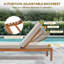 Chaise longue d'extérieur en bois d'eucalyptus massif
