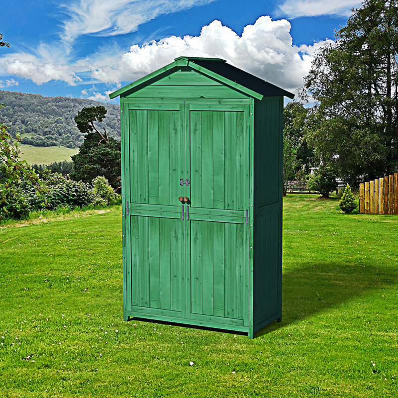 Armoire décorative, remise extérieure, armoire à outils de jardin avec toit en asphalte imperméable