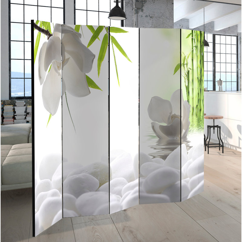 Mamora Solid Wood Folding Room Divider, 5