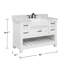 Meuble-lavabo simple 48 po Dilkhush avec plateau en marbre naturel de Carrare de qualité supérieure, blanc tourterelle, pré-assemblé-1164073068-1164073066