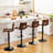 Lolar Swivel Bar Stools Set, Counter Height Bar Stools with Back, Adjustable Bar Stools 24" to 32", Faux Leather Bar Stools for Kitchen Island-1002076741-1002076745