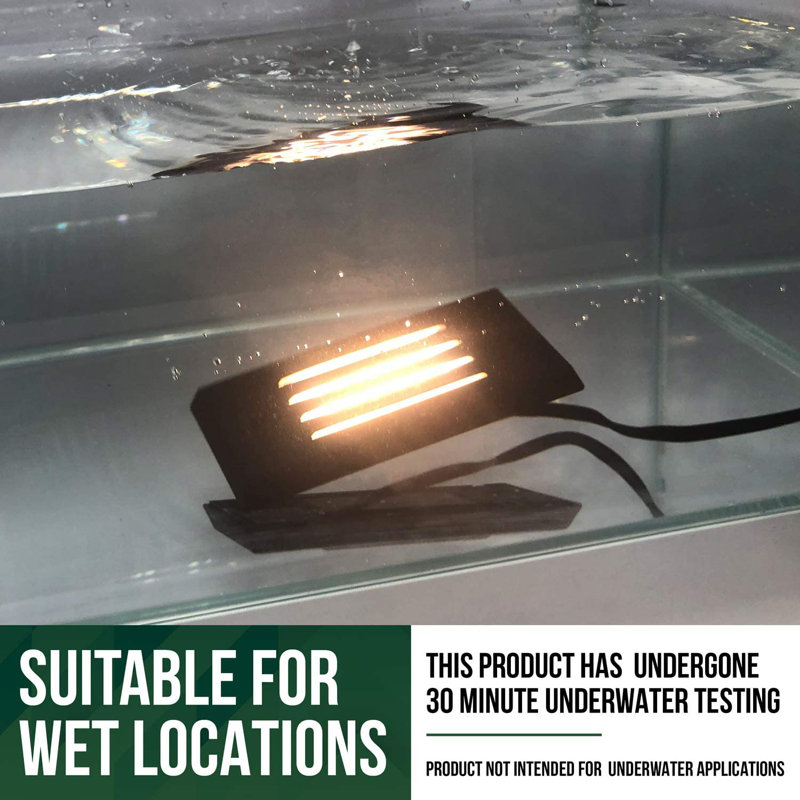 Black Low Voltage Integrated LED Metal Step Light Pack