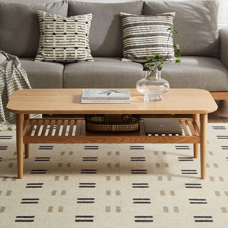 Table basse Burlywood, Brun orangé, H 16,54 po x L 39,37 po x l 19,69 po